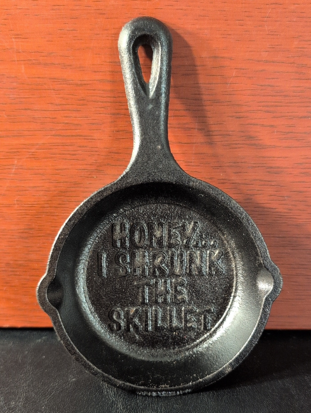 "Honey I Shrunk The Skillet" Novelty Cast Iron Skillet